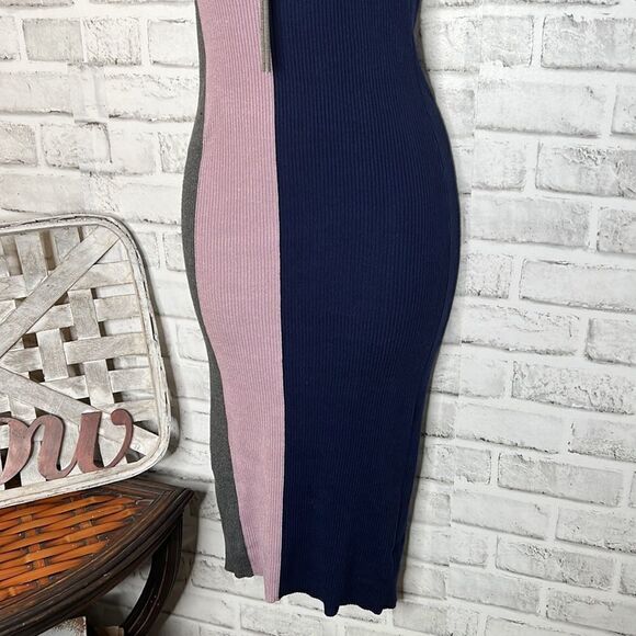 LuLu’s Dianna Navy Blue Color Block Short Sleeve Bodycon Dress - Picture 6 of 9